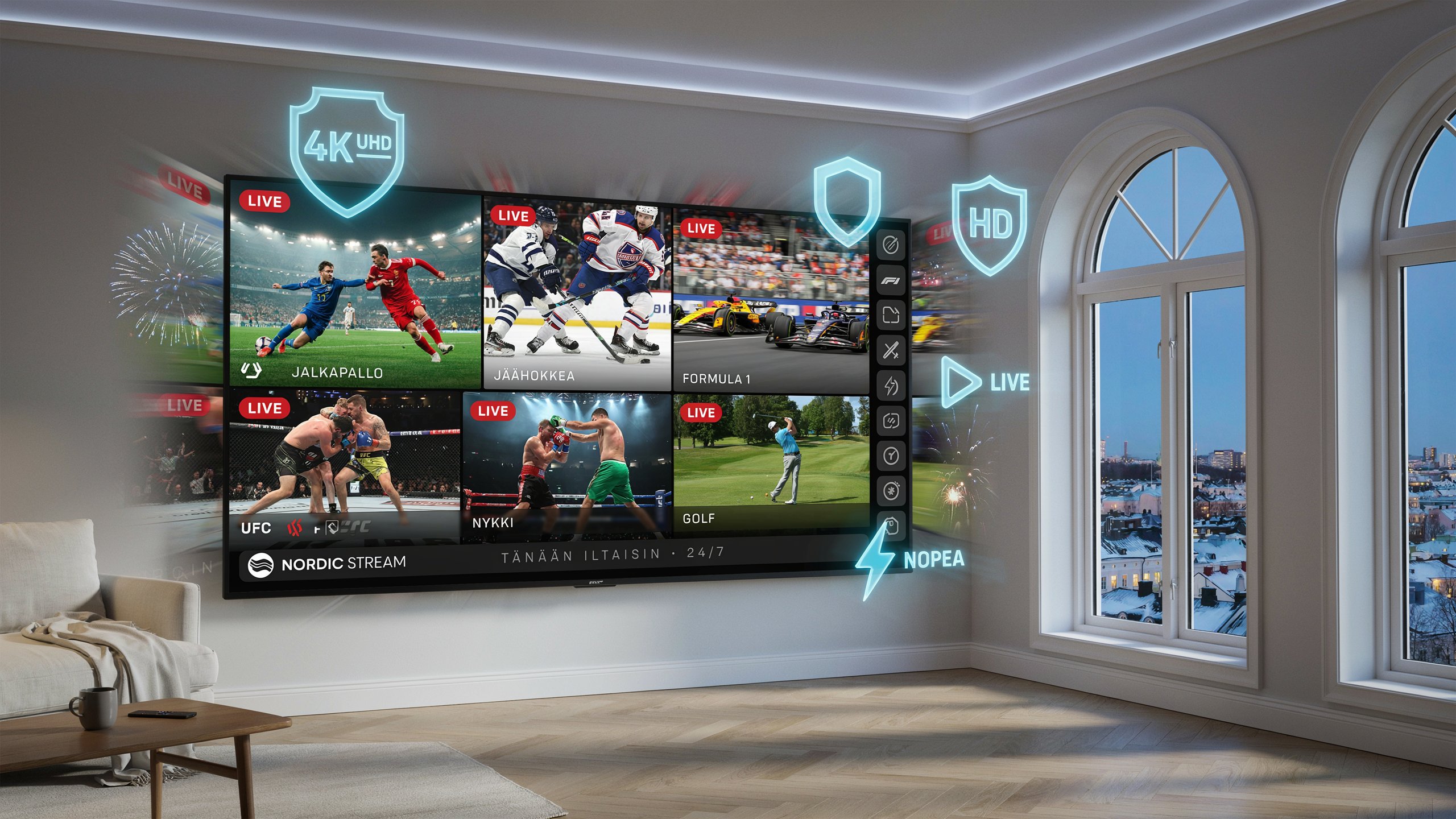 Smart IPTV soittolistan lisääminen ja MAC-osoite